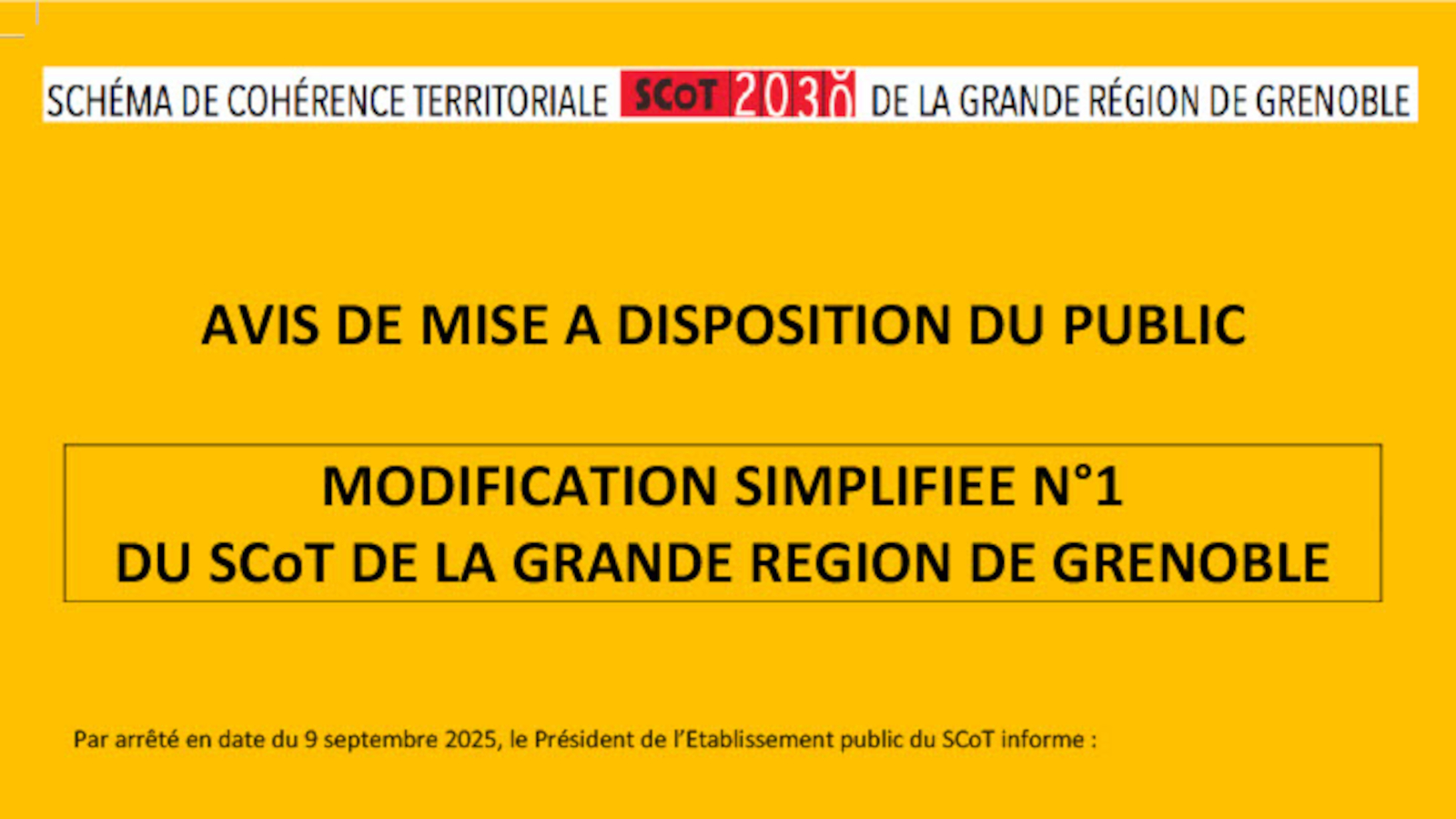 Projet de modification n°1 du SCoT